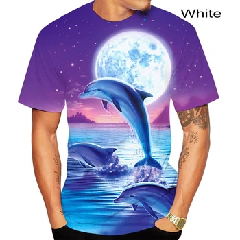 Мужская футболка с 3D-принтом dolphin, новый продукт - повседневная рубашка с круглым вырезом и короткими рукавами, высококачественная и недорогая мужская футболка большого размера. '