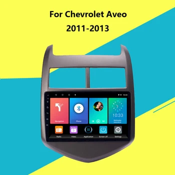 Автомагнитола 2 Din Android 8.1 с 9-дюймовым сенсорным экраном, GPS-навигация, Мультимедийный плеер для Chevrolet Aveo 2011 2012 2013
