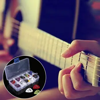 Медиатор для гитары 40in1 Case Set Пластиковая смесь 0.58-1.50 Случайный Цвет