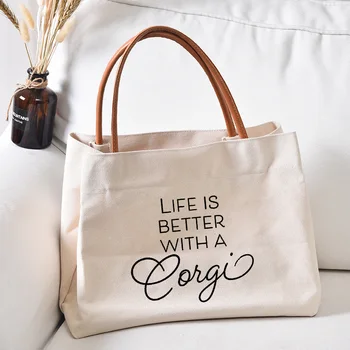 Холщовая сумка-тоут с принтом Better Life, рабочая сумка для покупок, женская пляжная сумка, прямая поставка