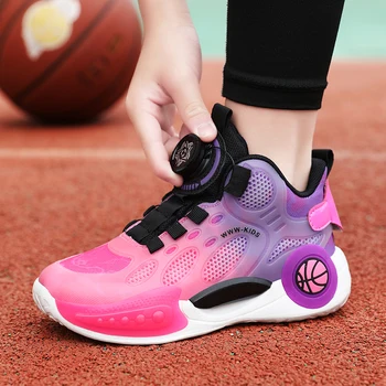 Модные детские баскетбольные кроссовки 2023 года, новые баскетбольные кроссовки для мальчиков и подростков, детская спортивная обувь для тренировок на открытом воздухе