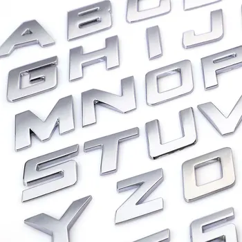3D Металлическое Крыло Сбоку Кузова Значок Эмблема Наклейка Буквы Цифрового Алфавита Эмблема Украшения Автомобиля Наклейки для Audi A5 A6 A1 Q3 Q5
