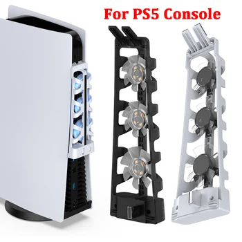 Для вентиляторов охлаждения консоли PS5, бесшумный вентилятор-кулер со светодиодной подсветкой, USB-порт, система охлаждения для консольных аксессуаров Sony Playstation 5.