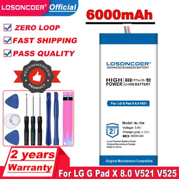 LOSONCOER 6000 мАч BL T20 BL-T20 Аккумулятор Для LG G Pad X 8.0 V521 V525 V520 Настольный ПК Аккумулятор Бесплатные инструменты