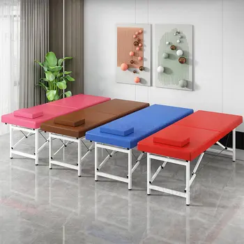 Портативные складные массажные столы Специальные Косметические кровати для салонов красоты Европейские кровати для прижигания огнем, кровати для физиотерапии татуировок