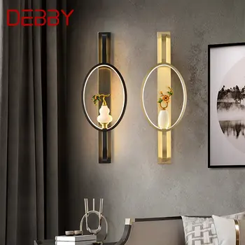 Современный настенный светильник DEBBY LED Винтажный Латунный креативный декор в виде нефритовой вазы-тыквы, бра для дома, гостиной, спальни