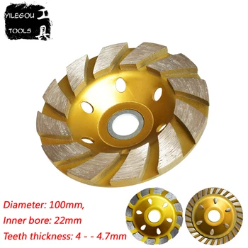 Алмазный шлифовальный круг 100 мм Шлифовальный диск 100 мм алмазный абразивный диск Используется для полировки бетона или камня. Внутреннее отверстие 22 мм.