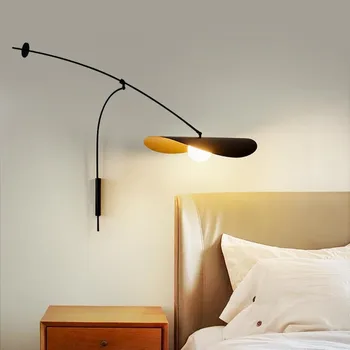 Скандинавский Креативный Регулируемый настенный светильник Современный светодиодный подвесной светильник с длинным рычагом для декора угловых стен в спальне отеля гостиной