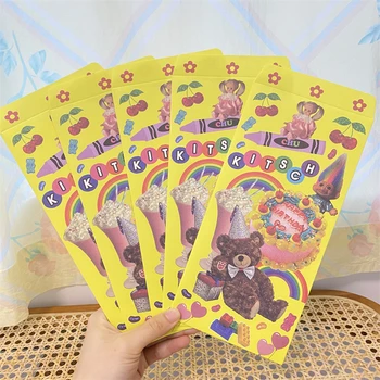 Sharkbang, 5 шт./лот, винтажные бумажные пакеты с розовым кофейным мишкой в кавайном конверте, Поздравительные пожелания, винтажные канцелярские принадлежности для вечеринки в честь Дня рождения