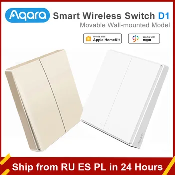 Aqara Smart Switch Light Пульт Дистанционного Управления ZigBee Wifi Беспроводной Ключевой Настенный Выключатель D1 Работает со Шлюзом 3 Hub homekit Xiaomi Mi Home