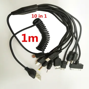Универсальное мультизарядное USB устройство 10 в 1 с выдвижным дизайном, кабель для зарядки, телефонный кабель для различных зарядных кабелей для телефонов