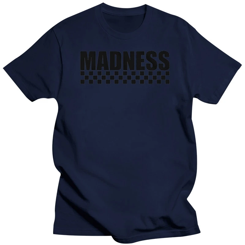 Madness Ska Двухцветная футболка Унисекс Всех размеров с принтом на заказ, забавная футболка в стиле хип-хоп, мужские футболки, топы оптом, футболка Изображение 2