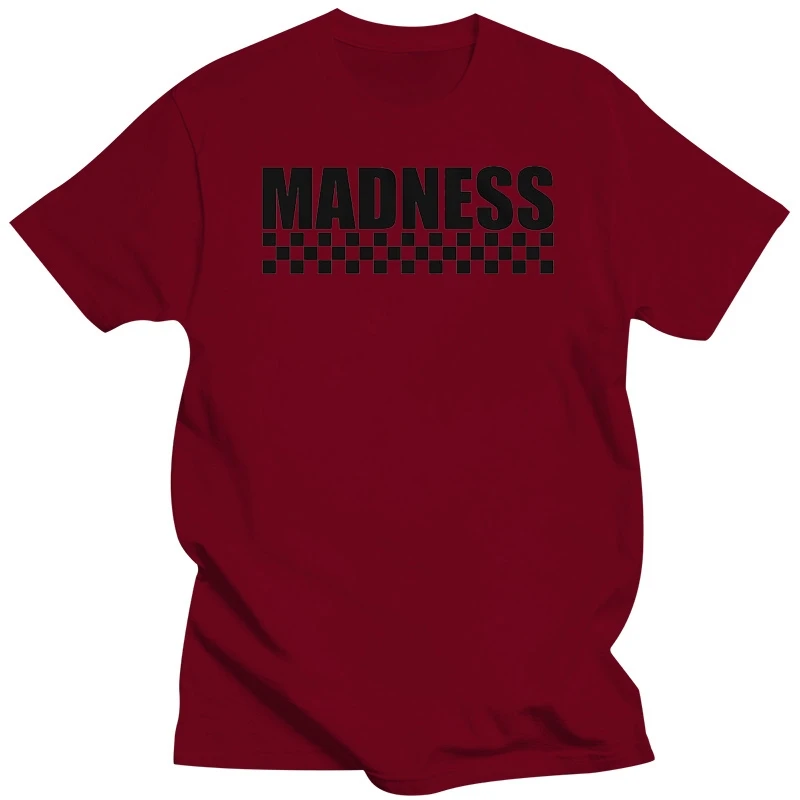 Madness Ska Двухцветная футболка Унисекс Всех размеров с принтом на заказ, забавная футболка в стиле хип-хоп, мужские футболки, топы оптом, футболка Изображение 5