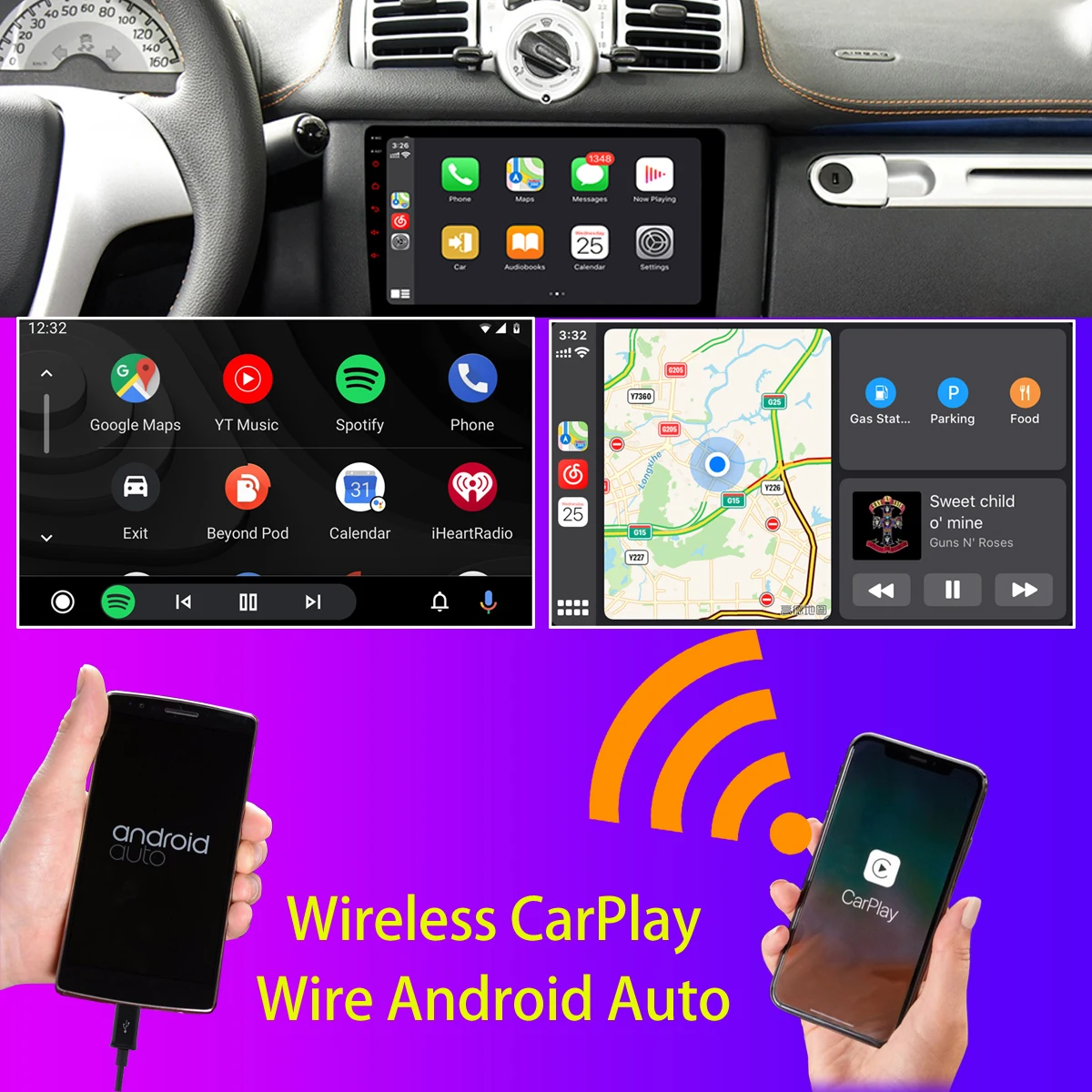 PX6 4 + 64G GPS Android 10 Радио Для Mercedes Benz Smart Fotwo 2011-2015 Беспроводной Carplay Автомобильный DVD-носитель TDA7850 Авто Стерео 5 * USB Изображение 4