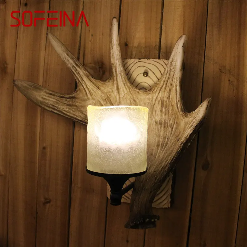 SOFEINA Modern Antlers, светодиодный настенный светильник, креативное бра для гостиной, прикроватной тумбочки в спальне. Изображение 0