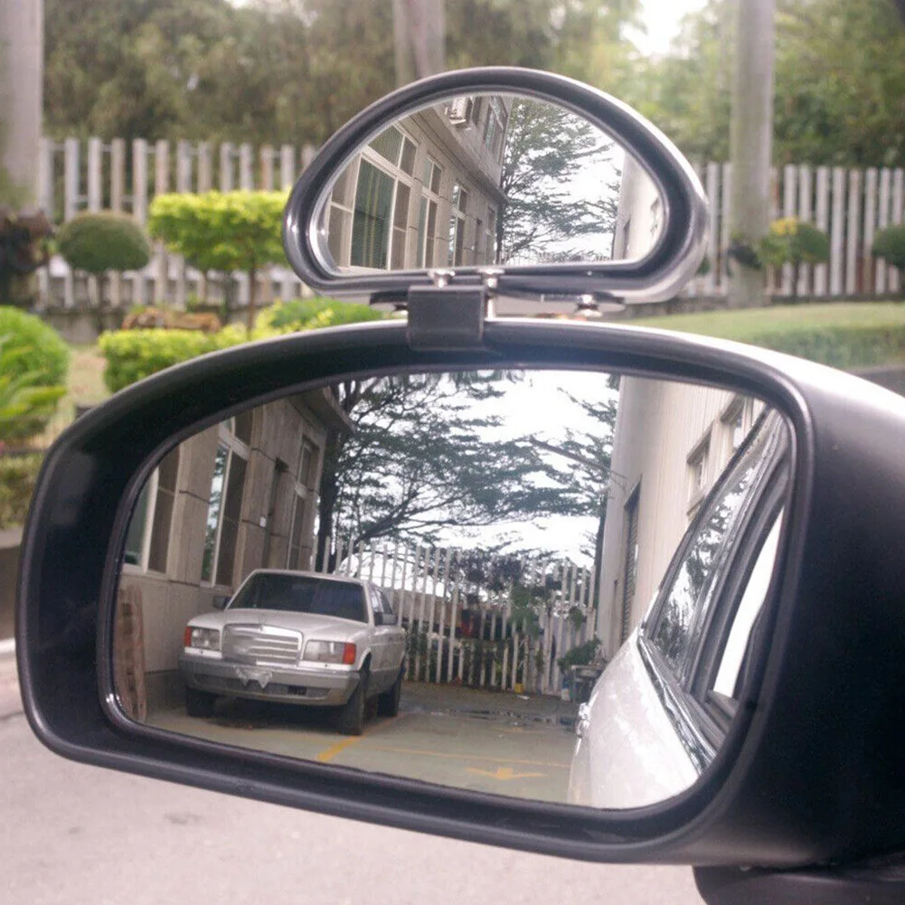 Автомобильное зеркало Зеркало для слепых зон Регулируемое Плоское Широкоугольное Боковое зеркало для слепых зон Парковочное зеркало заднего вида Автомобильные Аксессуары Изображение 2