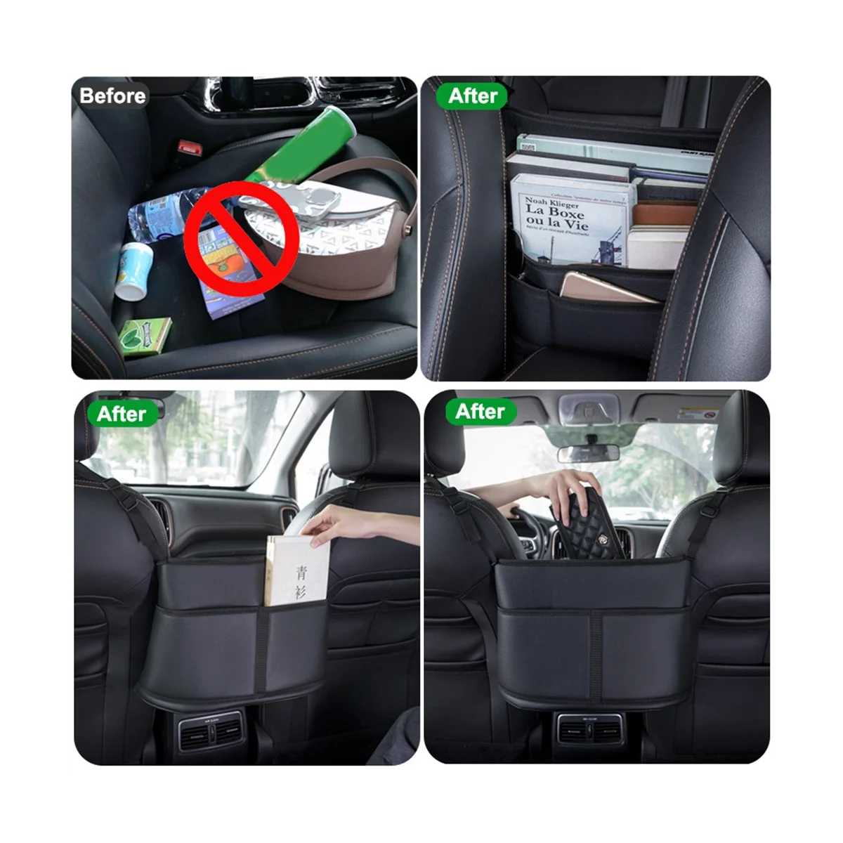 Автомобильные держатели сумок для рук Автомобильные органайзеры и места для хранения Передних сидений Органайзер для наполнения пространства автомобильных сидений Сумка для хранения автомобильных сидений Изображение 3