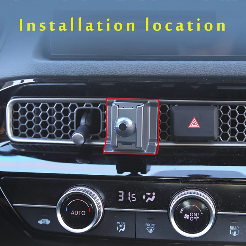 Автомобильный держатель телефона для Honda Civic 11th 2022 Кронштейн для стайлинга автомобилей Подставка для GPS с возможностью поворота Мобильные Аксессуары Изображение 2