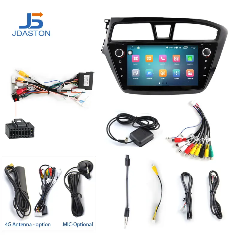 Автомобильный мультимедийный плеер JDASTON Android 13 для HYUNDAI i20 2015 GPS Навигация 2 Din Автомагнитола Аудио Рулевое колесо WIFI Карта RDS Изображение 3