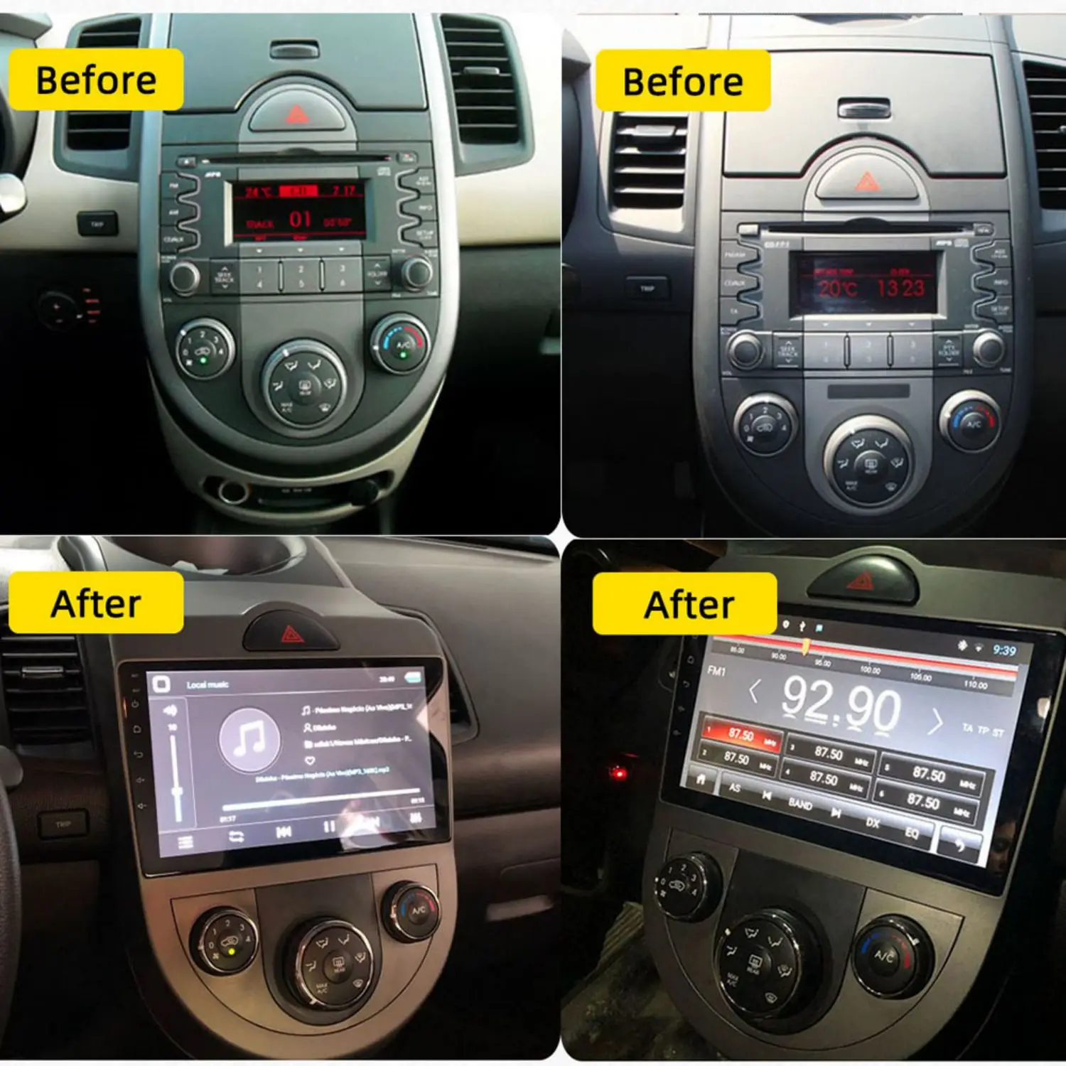 Автомобильный радиоприемник Android 10 для Kia Soul AM 2007-2011 Стерео GPS Navi Carplay Android Автоматический Мультимедийный видеоплеер 2din DVD Изображение 1