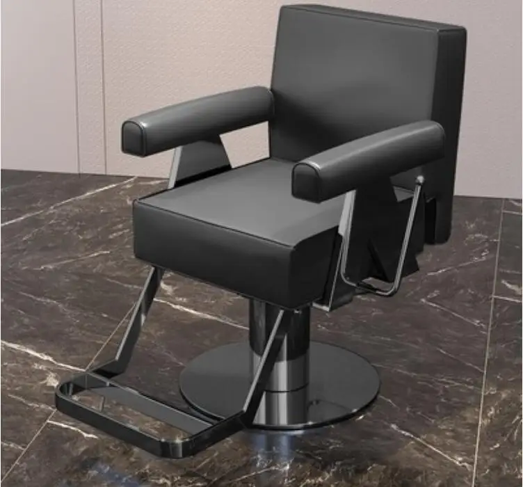 Вращающийся кресельный подъемник для парикмахерской, специализированное кресло для стрижки, модное простое кресло для глажения и окрашивания Изображение 3