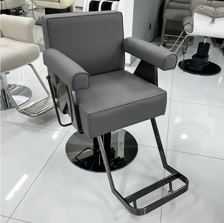 Вращающийся кресельный подъемник для парикмахерской, специализированное кресло для стрижки, модное простое кресло для глажения и окрашивания Изображение 4