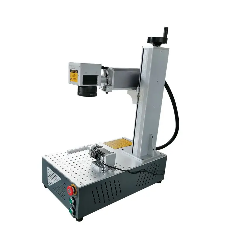 Высококачественная лазерная маркировочная машина для маркировки волокон мощностью 30 Вт, хорошая цена с поворотной осью Изображение 0