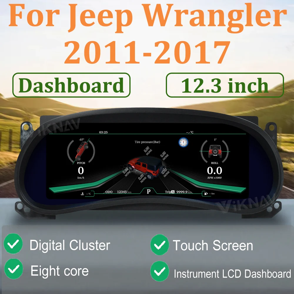 Для Jeep Wrangler 2011-2017 Цифровая Приборная Панель Виртуальная Приборная Панель Кабины ЖК-Спидометр Плеер Автомобиля Изображение 0