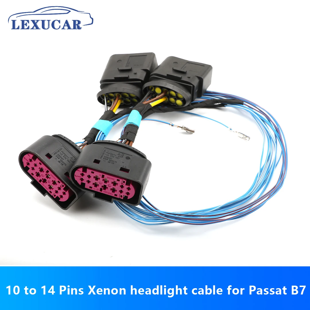 для VW Passat B7 10-14-контактный кабель преобразования ксеноновых фар Изображение 0