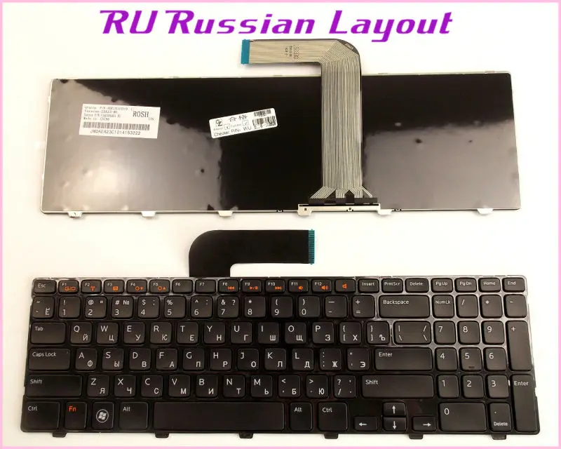 Клавиатура с русской раскладкой RU для ноутбука Dell MP-10K73US-442 4DFCJ KB.904IE.07C Изображение 0