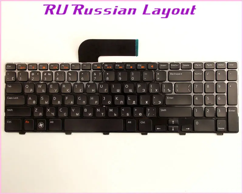 Клавиатура с русской раскладкой RU для ноутбука Dell MP-10K73US-442 4DFCJ KB.904IE.07C Изображение 1