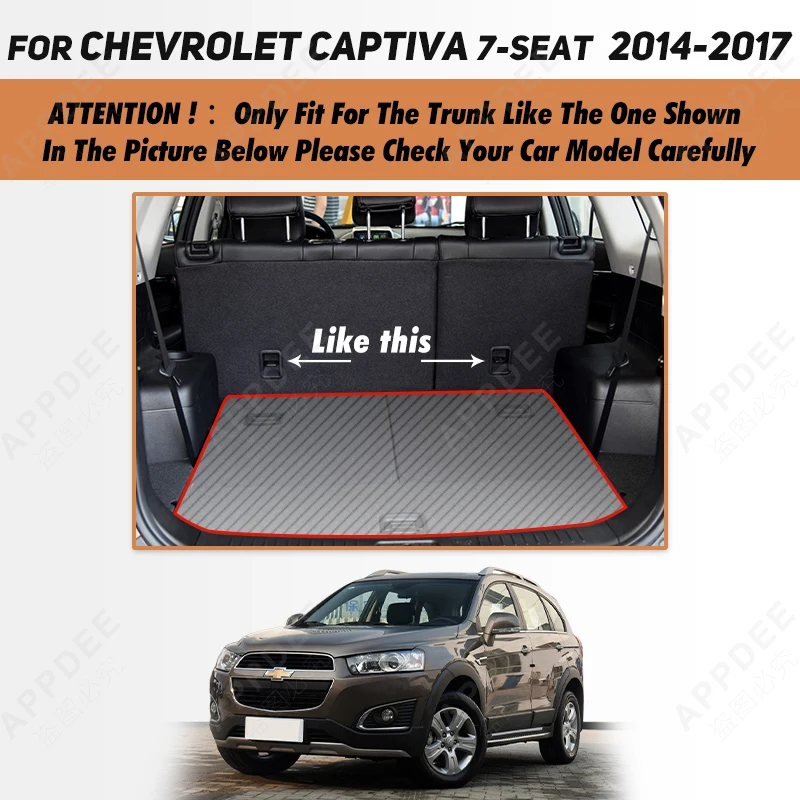 Коврик в багажник автомобиля для Chevrolet Captiva 7-Местный внедорожник 2014 2015 2016 2017 Пользовательские Автомобильные аксессуары Украшение интерьера авто Изображение 1