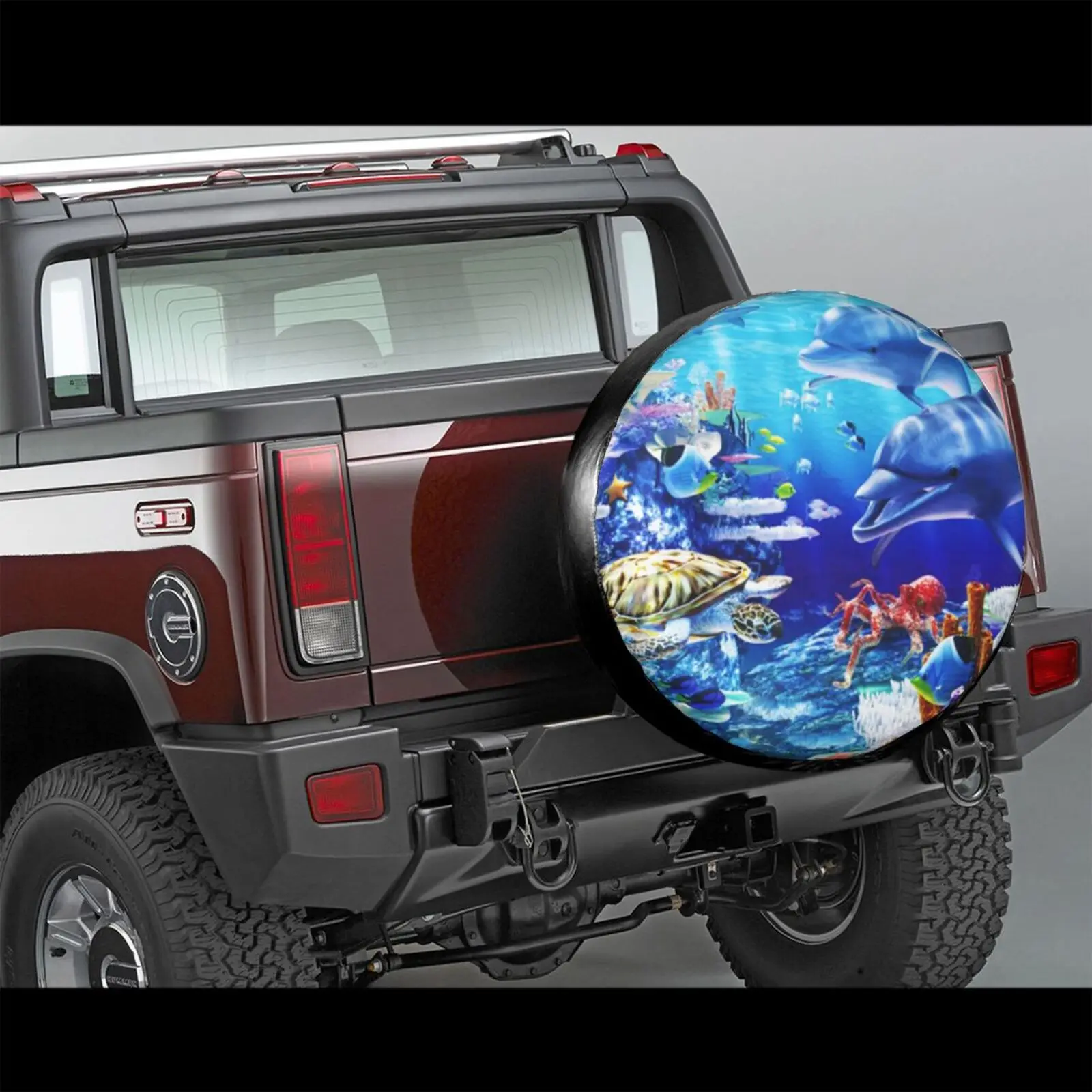 Крышка Запасного Колеса 3D Ocean World Водонепроницаемая Пылезащитная Крышка Шины Sun Wheel Для, Прицепа, Внедорожника Anime Tire Cover Изображение 1