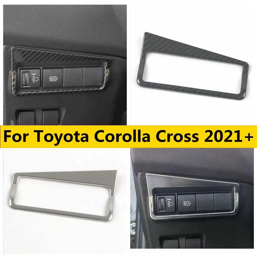 Крышка ручки фары из нержавеющей стали, ручка регулировки головного света, Наклейка для Toyota Corolla Cross 2021-2023, Аксессуары Изображение 0