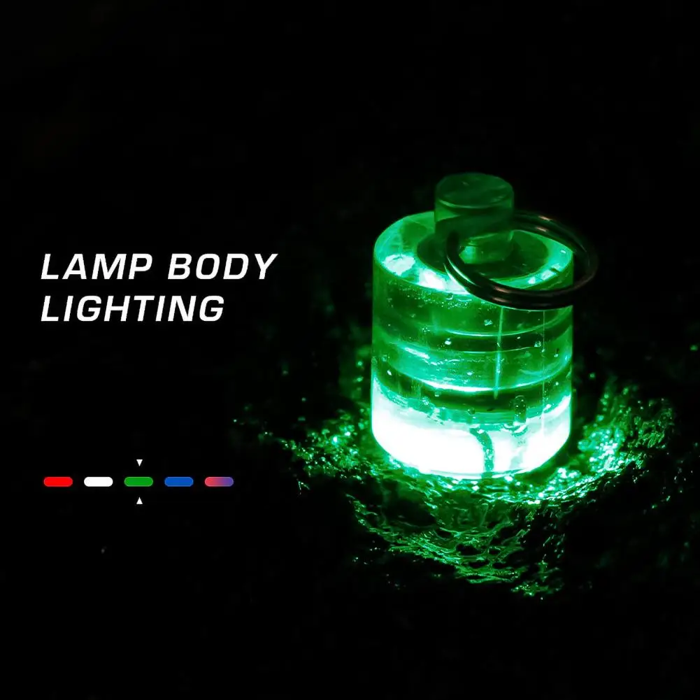 Лампа-ловушка для рыбы Цилиндрическая Светодиодная 3-цветная Мигающая Рыболовная лампа Рыболовная приманка Deep Drop Двойные кольца Подводная Рыба Light Изображение 3