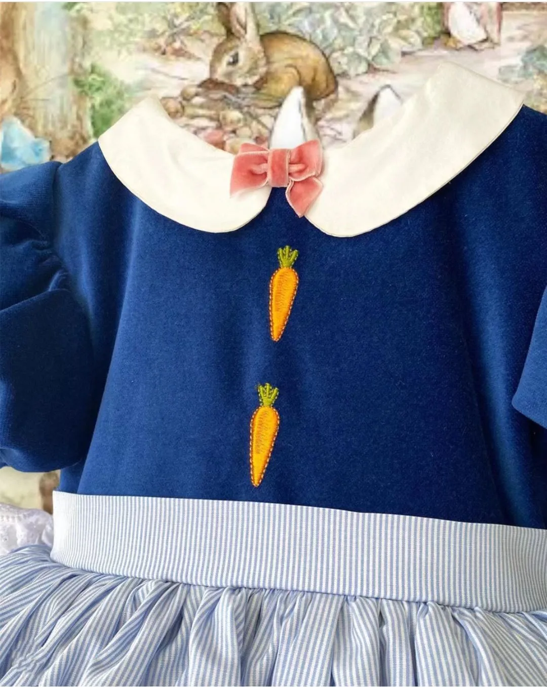 Летнее платье принцессы Лолиты с вышивкой кролика для маленьких девочек 0-12 лет, турецкое винтажное бальное платье принцессы Лолиты на день рождения, Рождество Ид Изображение 2