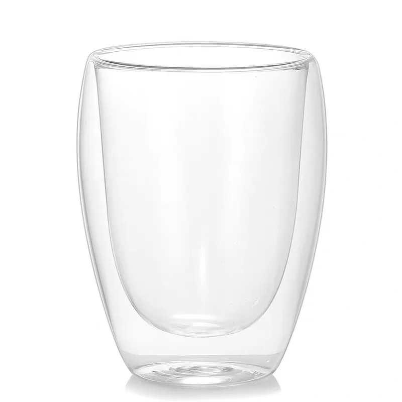 Набор стеклянных кофейных чашек, 2/6 двухслойных, термостойких, используются для офиса, напитков, чашек эспрессо или молока Изображение 5