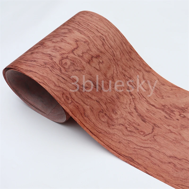 Натуральный Шпон из натурального дерева Bubinga Pommele для мебели размером около 20-35 см x 2,5 м 0,2 мм Изображение 5