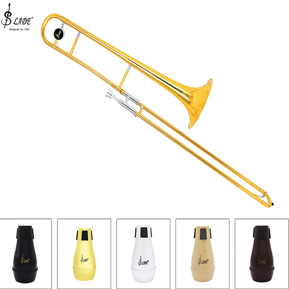 Начинающий тренируется, Деликатный Тромбон Приглушает звук, Практичный музыкальный инструмент, Глушитель, АБС-немой Латунный Духовой тромбон, Инструментальная часть Изображение 0