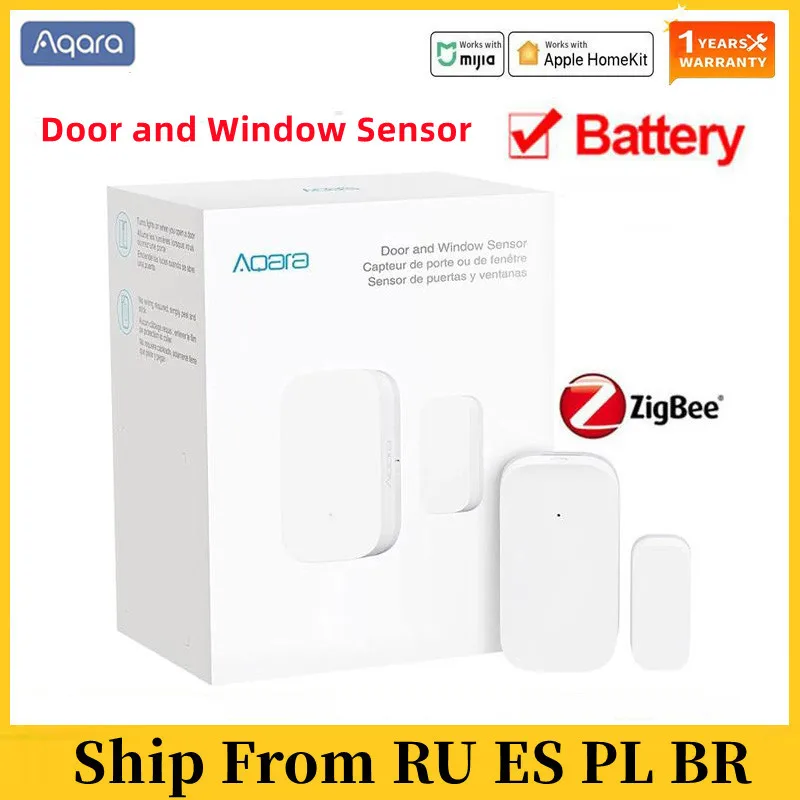 Оптовая Продажа Aqara Door Window Sensor Умный Дверной Датчик Mini Zigbee Функция Дистанционного Управления Сигнализацией Безопасности Mi Home Apple Homekit Изображение 0