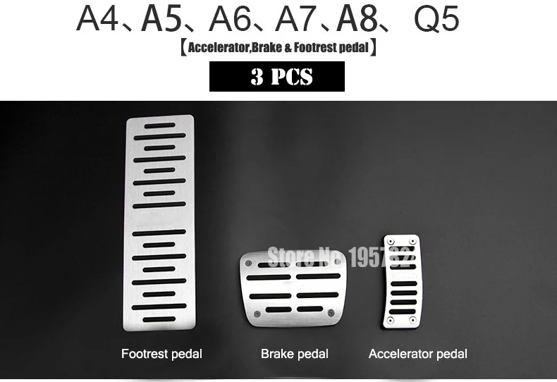 Оригинальный дизайн автомобиля Аэрокосмический Алюминиевый Автомобильный тормоз акселератор подставка для ног педали для Audi A4 A5 A7 A8 Q5 Q3 Q7 A3 A6 TT Изображение 0