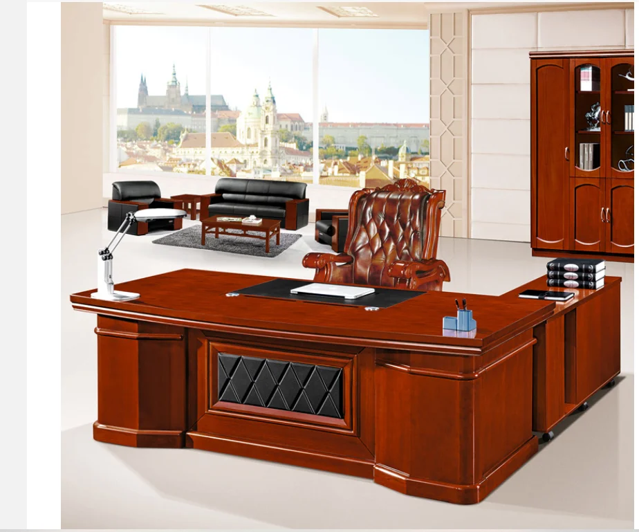 Офисная офисная мебель современного дизайна со шкафом для хранения, рабочий стол руководителя, кресло для руководителя Изображение 2