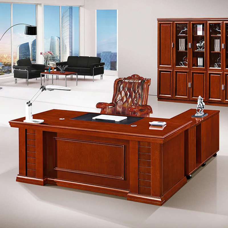 Офисная офисная мебель современного дизайна со шкафом для хранения, рабочий стол руководителя, кресло для руководителя Изображение 3