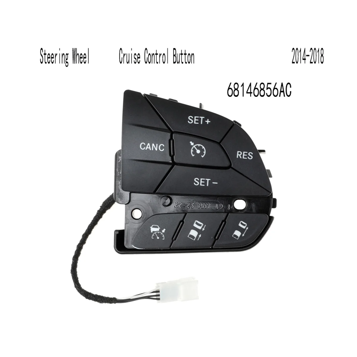 Переключатель кнопки круиз-контроля на правом рулевом колесе для Dodge Jeep 2014-2018 68146856AC Изображение 2