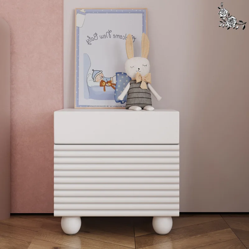 Прикроватный столик в Скандинавском стиле, Современный Свет, Роскошная краска, Прикроватный шкаф для хранения, Прикроватная тумбочка для спальни Princess Pink Изображение 1