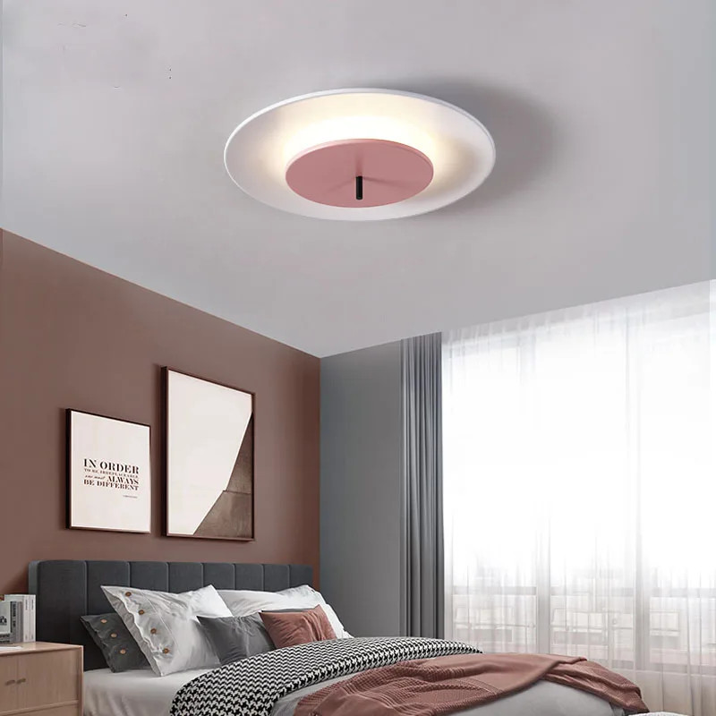 Простой потолочный светильник для гостиной, Креативная столовая, спальня, детская комната, лампа Macaron Изображение 1