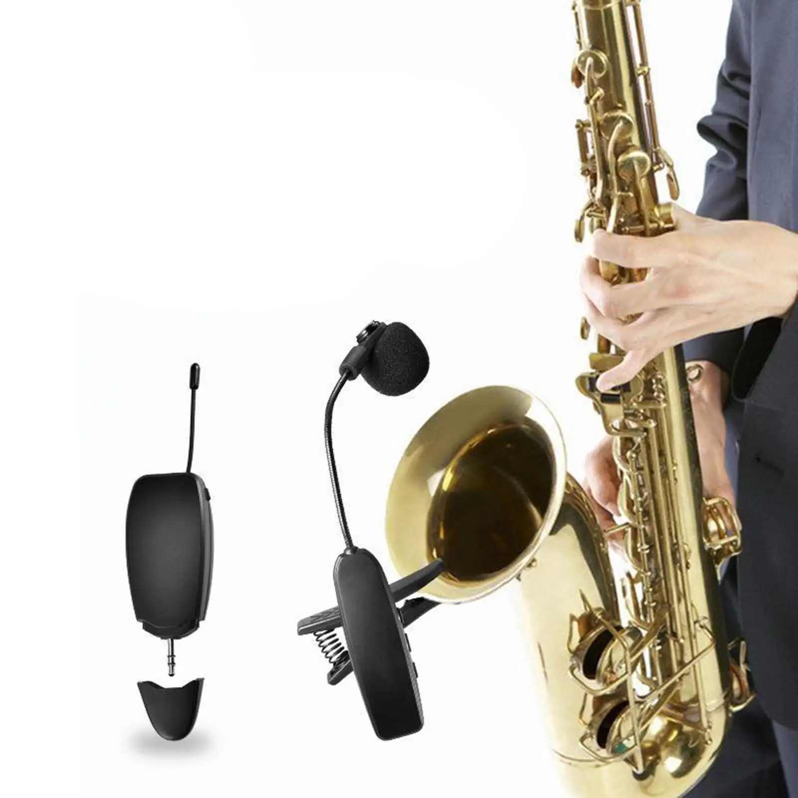 Профессиональный беспроводной микрофон для оркестра саксофонных труб. Изображение 0