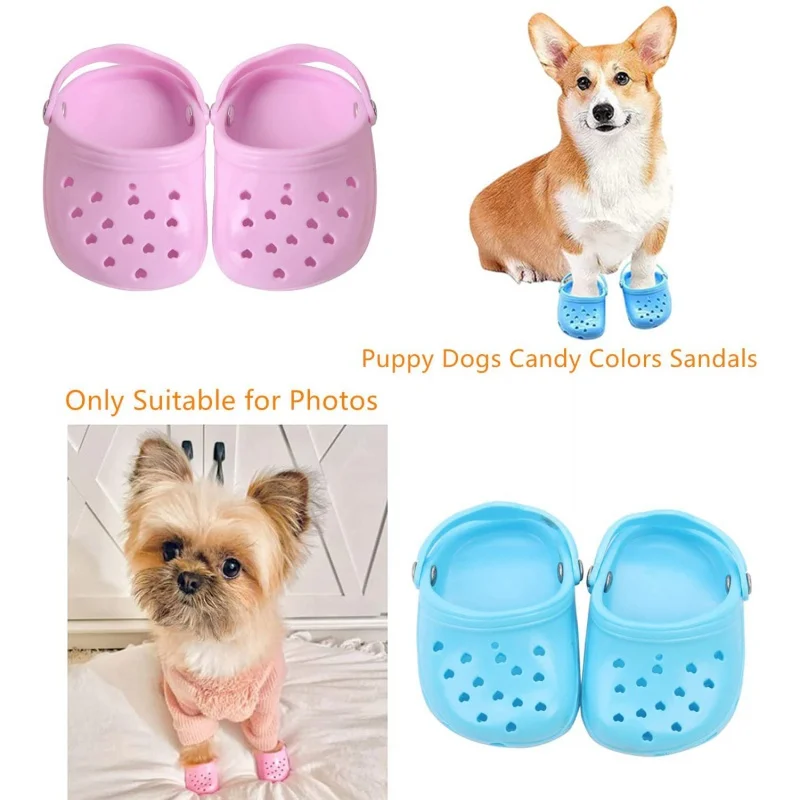 Трансграничная обувь для домашних собак Tiktok, сандалии для собак, плюшевые тапочки для собак, пляжная обувь Amazon Изображение 1