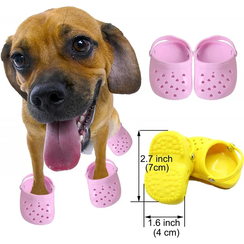 Трансграничная обувь для домашних собак Tiktok, сандалии для собак, плюшевые тапочки для собак, пляжная обувь Amazon Изображение 2
