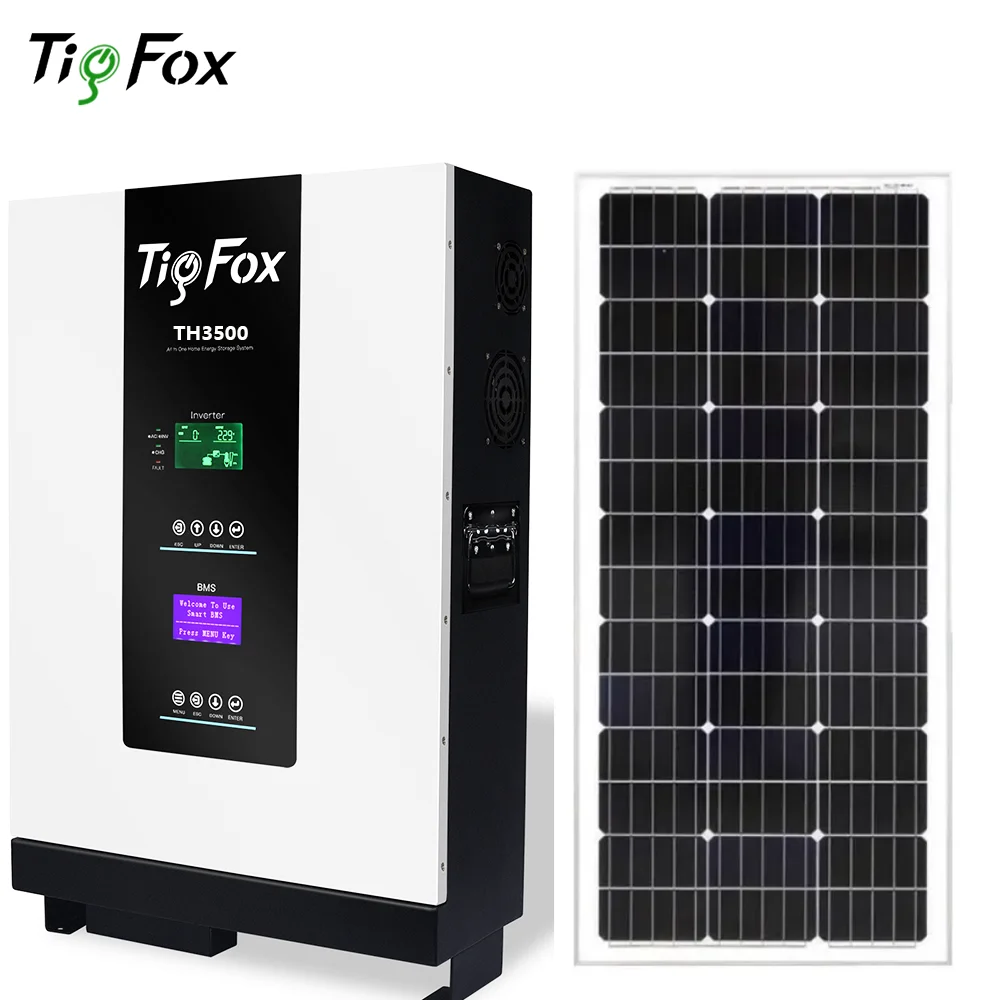 Универсальная система накопления энергии Tigfox 5 кВт, 10 кВт, 13 кВт, 20 кВт, Гибридный солнечный инвертор С литиевой батареей 24 В Изображение 0